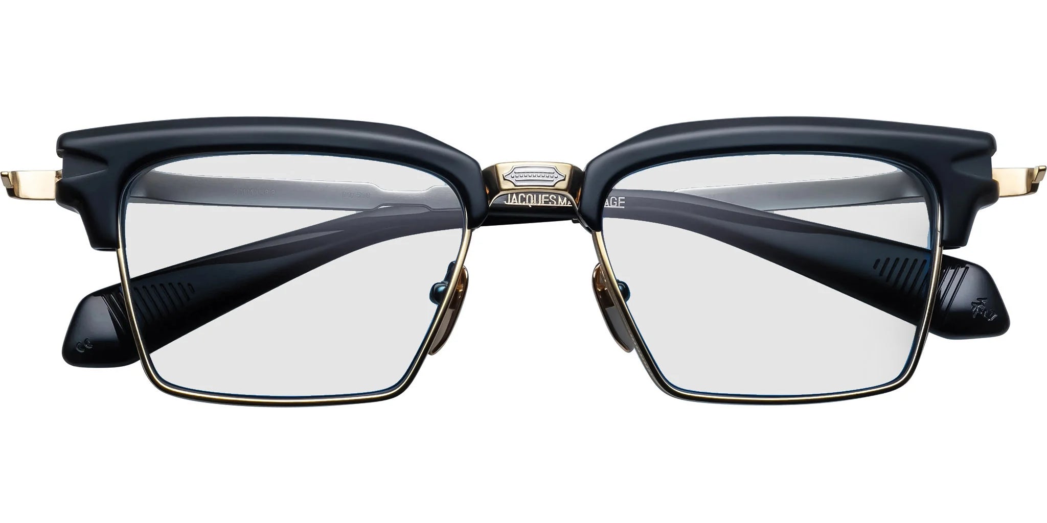 JMM Alin black acetate top with gold bottom rim