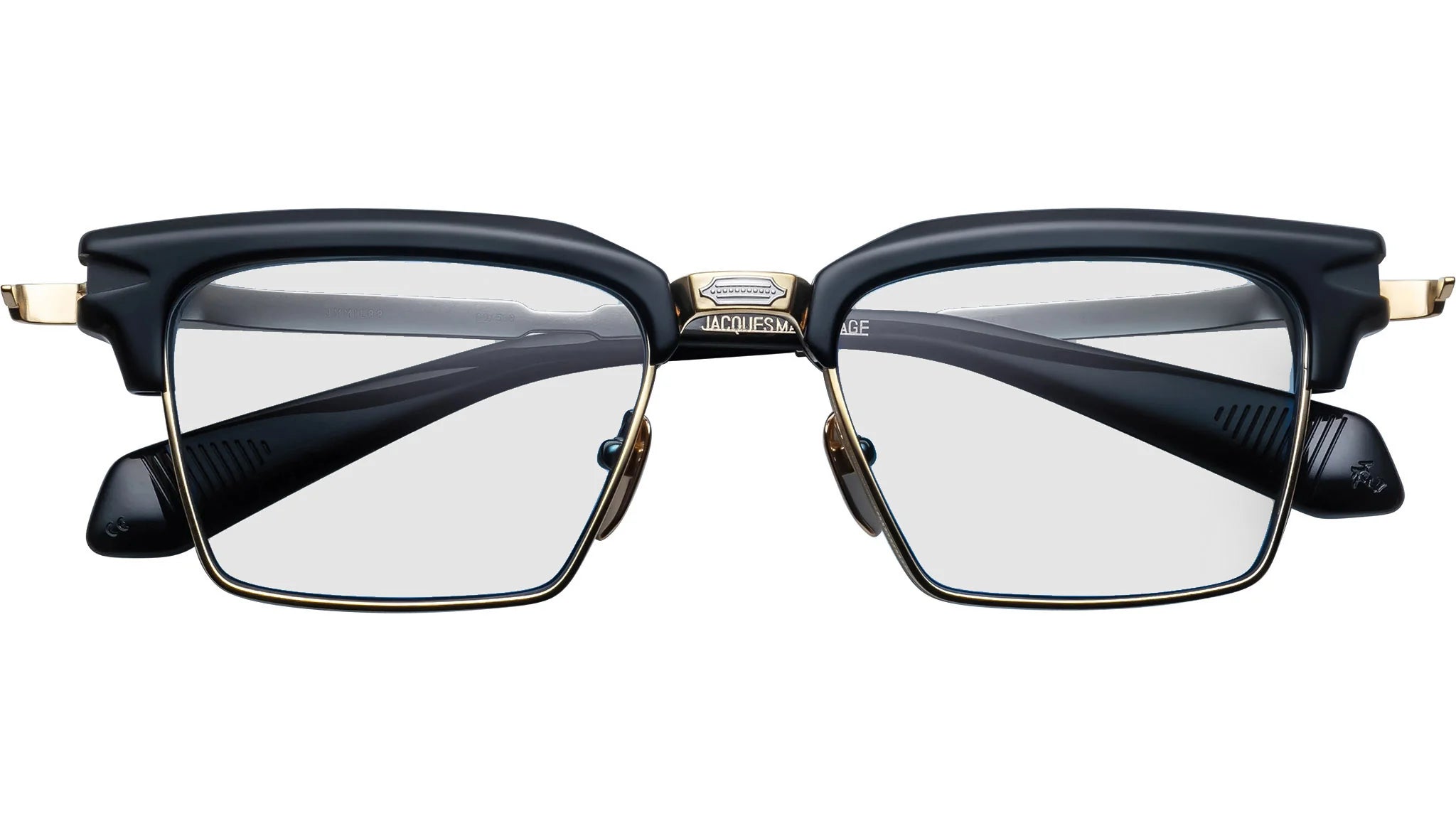 JMM Alin black acetate top with gold bottom rim
