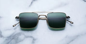JMM Altamont square sunglasses in antique gold with double bridge