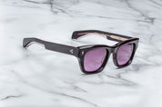 side view of a wayfer shaped sunglass in augergine JMM Dealan