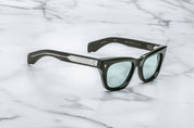 JMM dealan wayfer shaped sunglass in deep green acetate 
