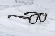 JMM evans aviator frame in raven with double bridge side view