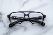 JMM evans aviator frame in raven with double bridge