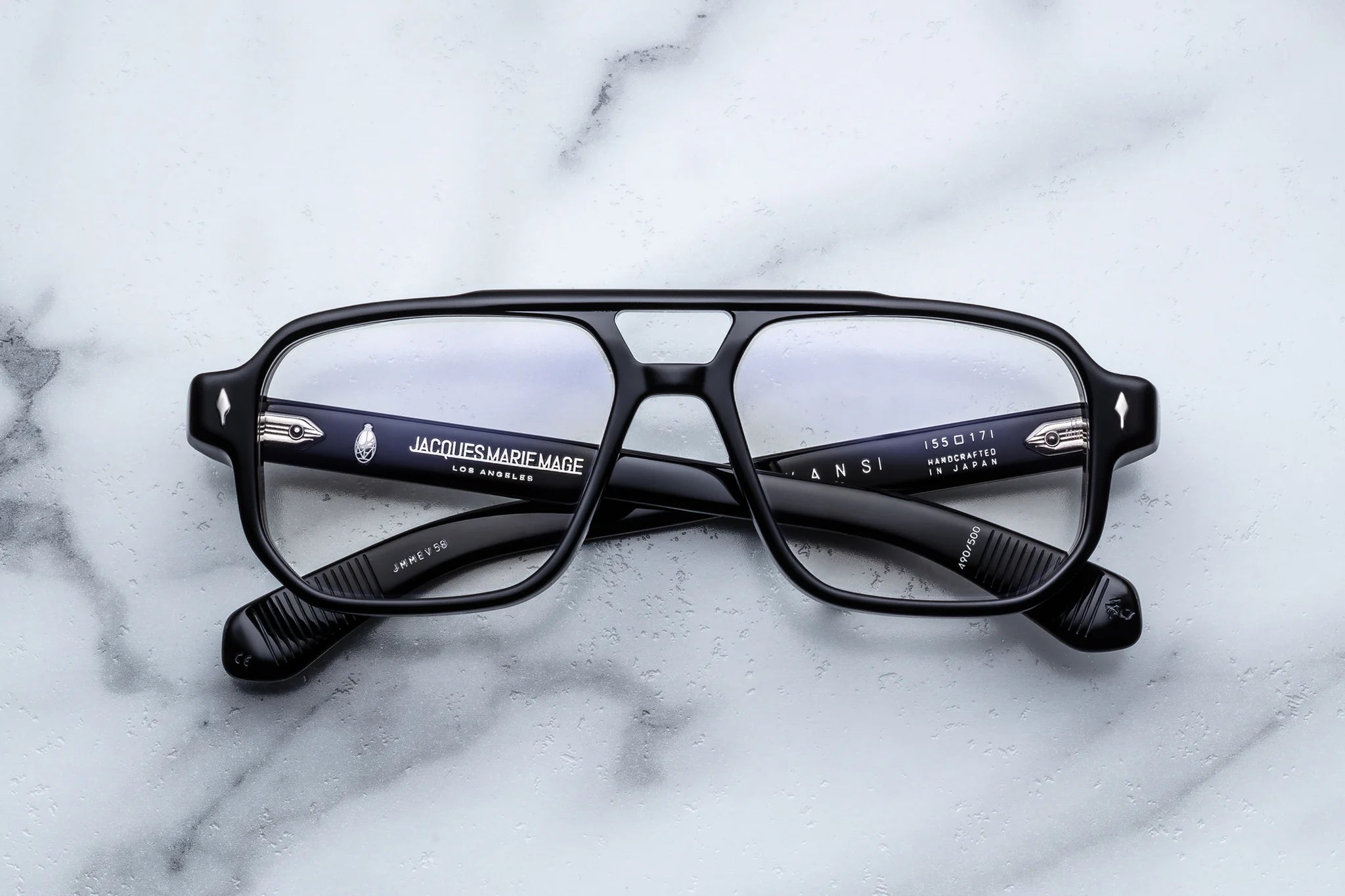 JMM evans aviator frame in raven with double bridge