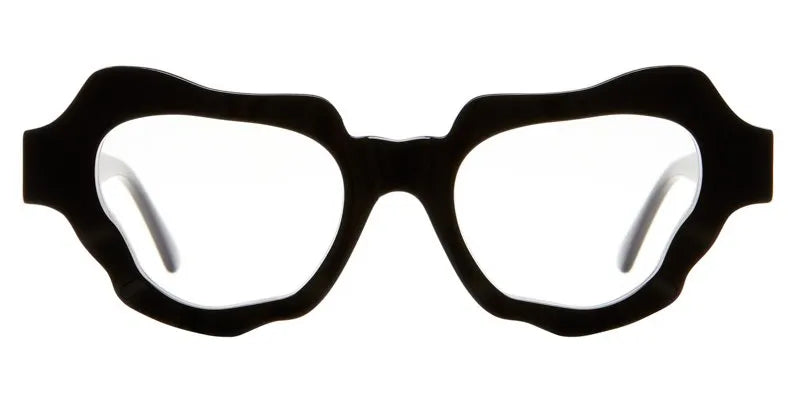 Black wavy cat eye frame by Kubroaum