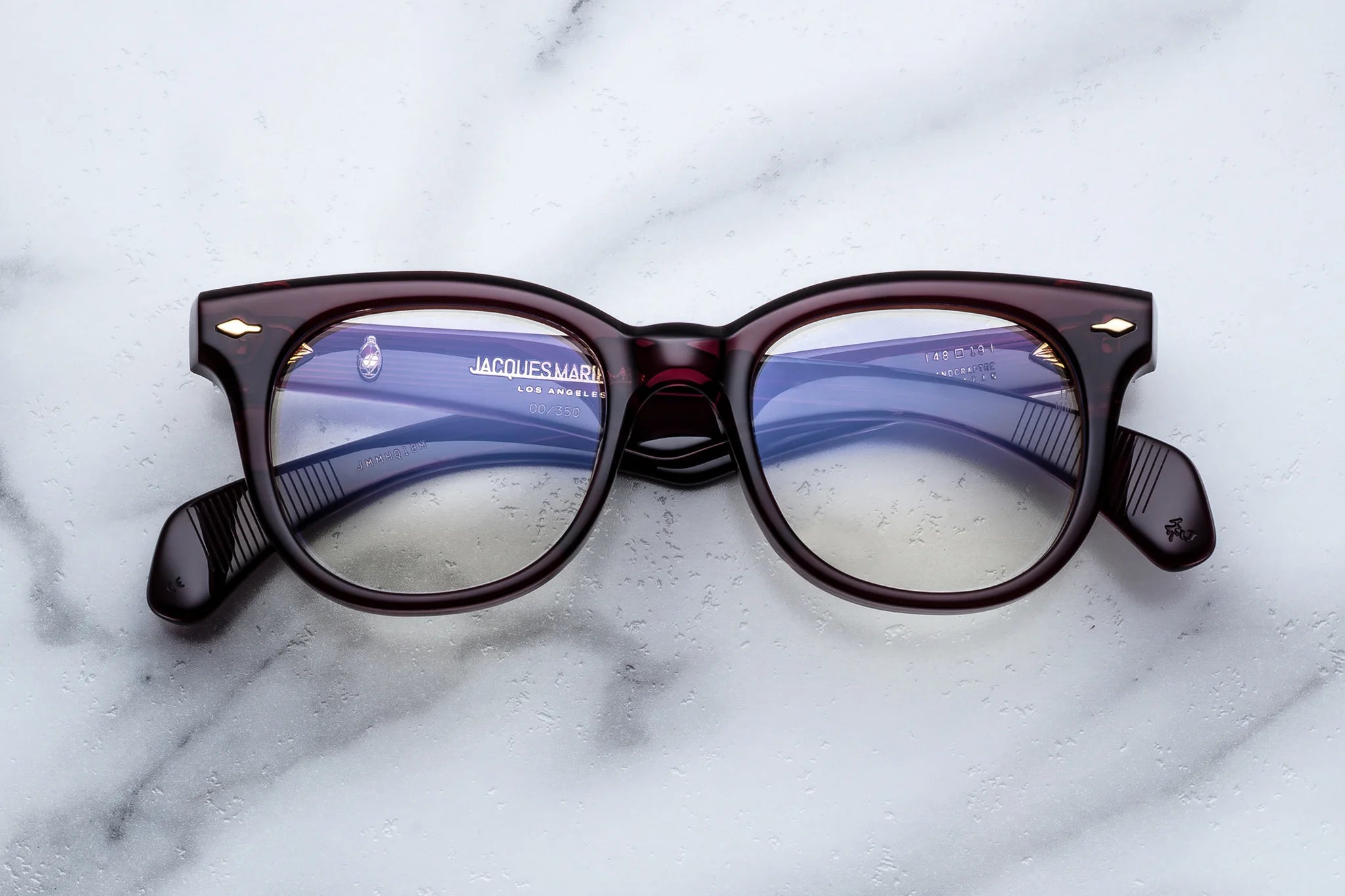 Burgundy square frame with rounded edges JMM Hortense