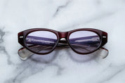 Cat eye shaped sunglass in red