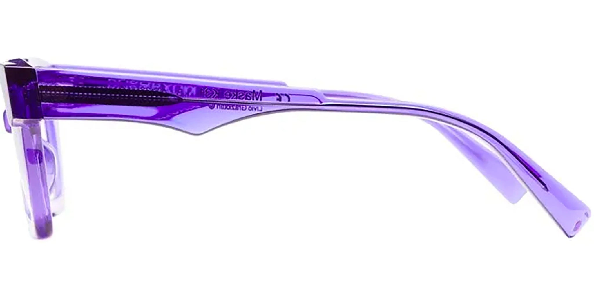 side view of a Rectaungular frame in translucent purple