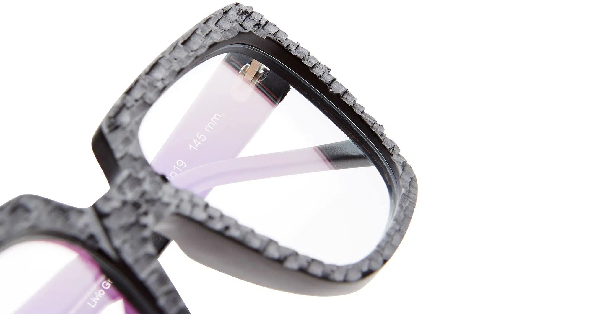 close up of textured black matt frame