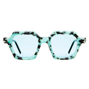 Hexagon shaped frame with blue tortishell