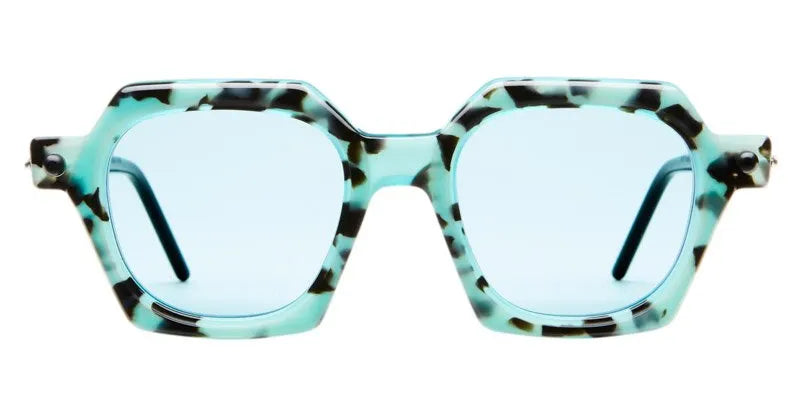 Hexagon shaped frame with blue tortishell
