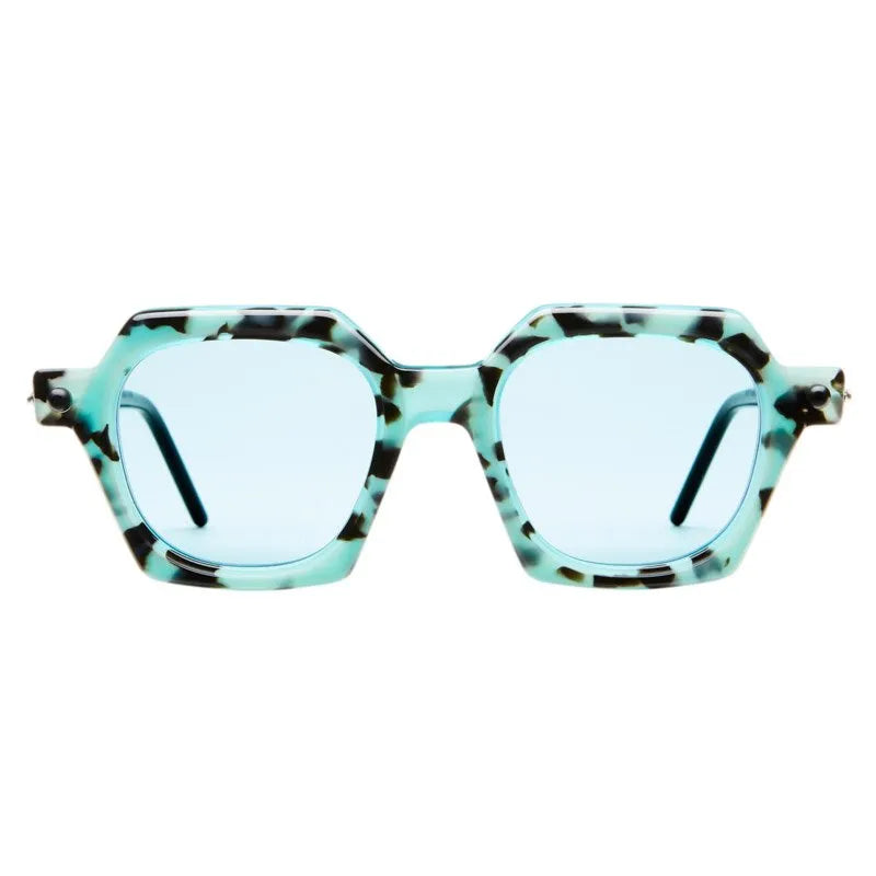 Hexagon shaped frame with blue tortishell