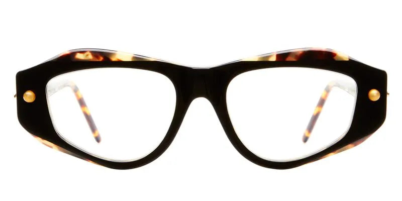 angular frame with black and tortishell