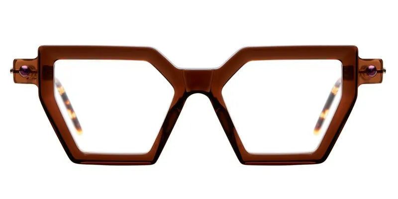angular transparent brown frame