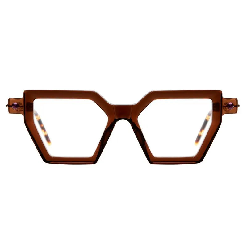 angular transparent brown frame