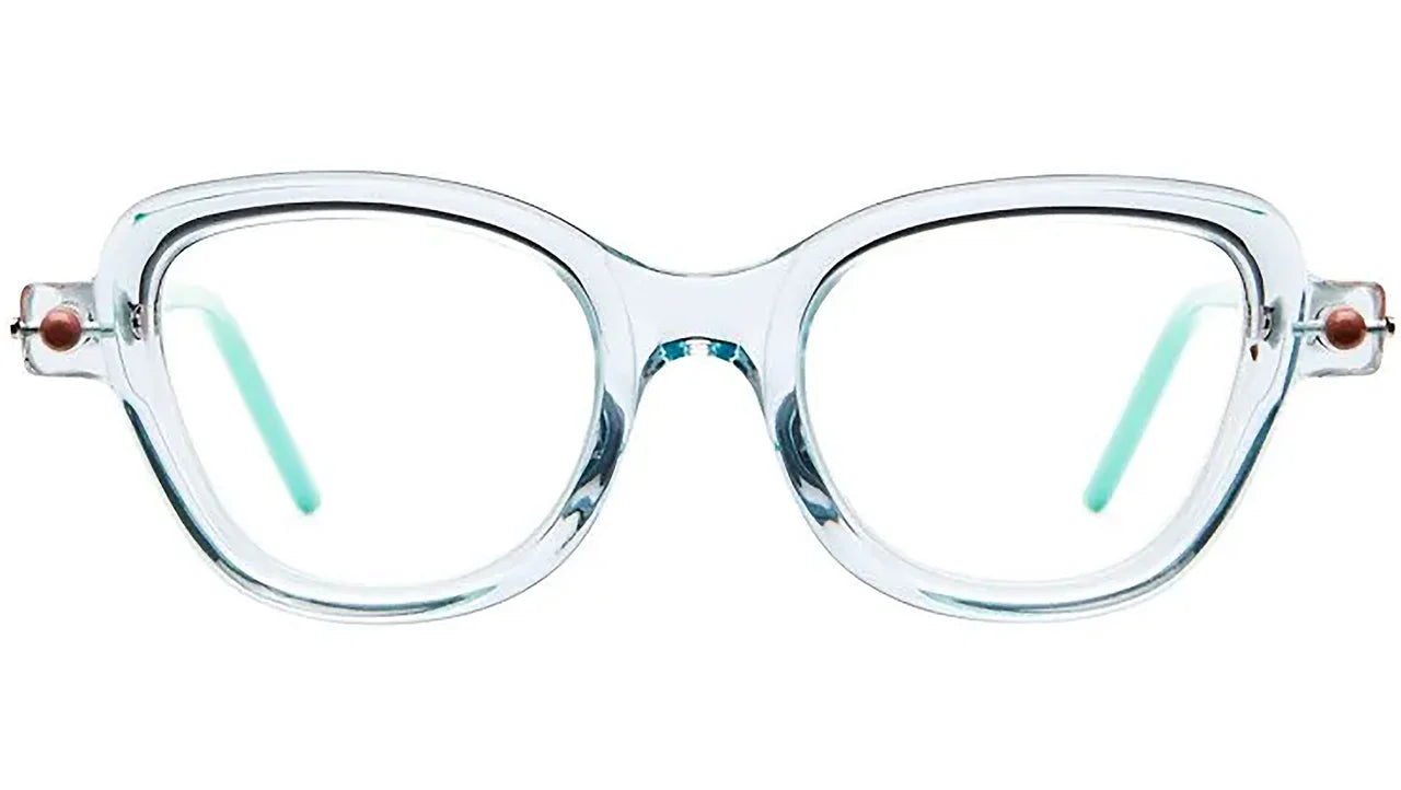 Transparent blue glasses 