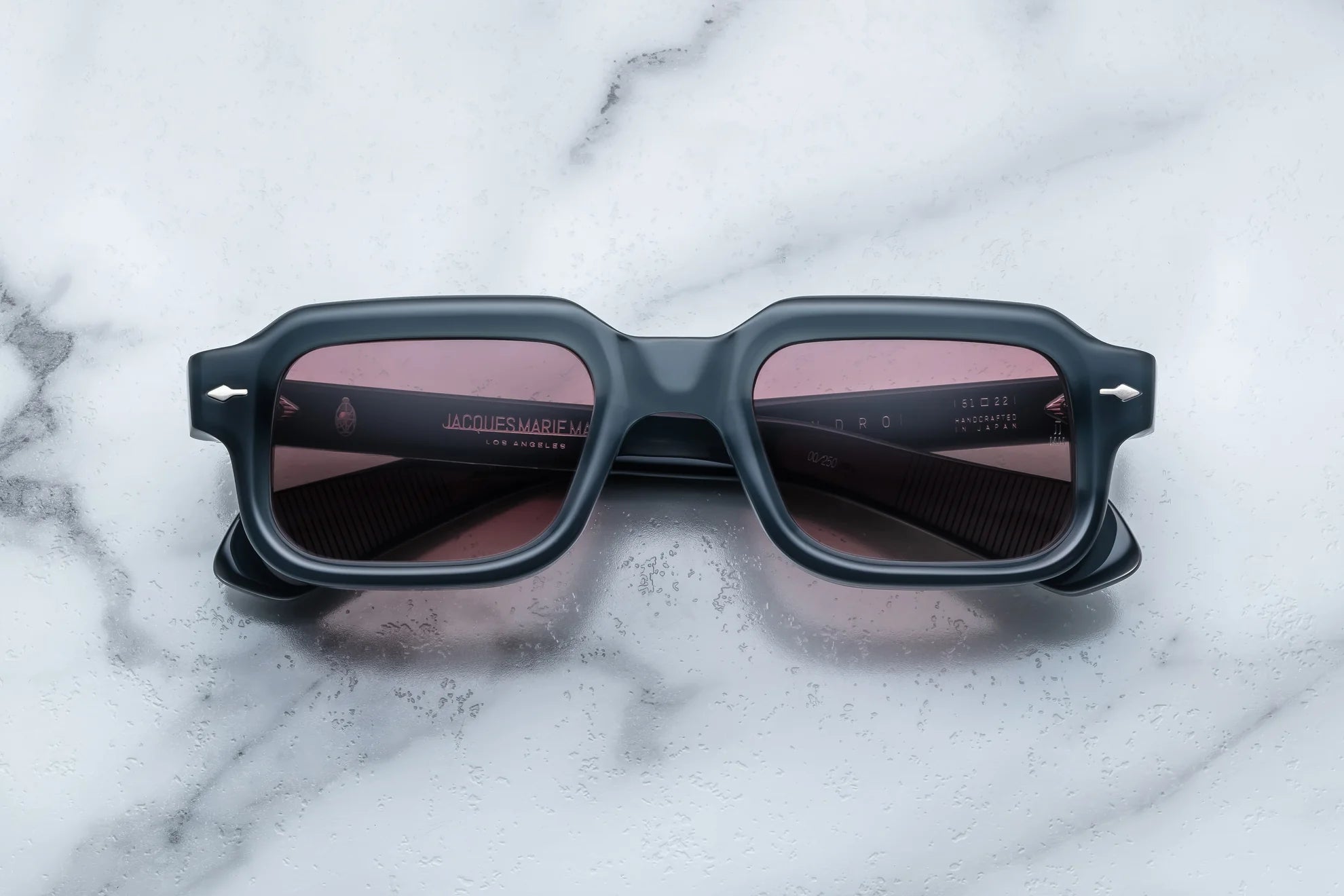 blue rectangular sunglasses