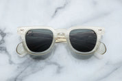 Wayfer style sunglass in champagne JM Vendome colour Brut with signatrue arrow head detail