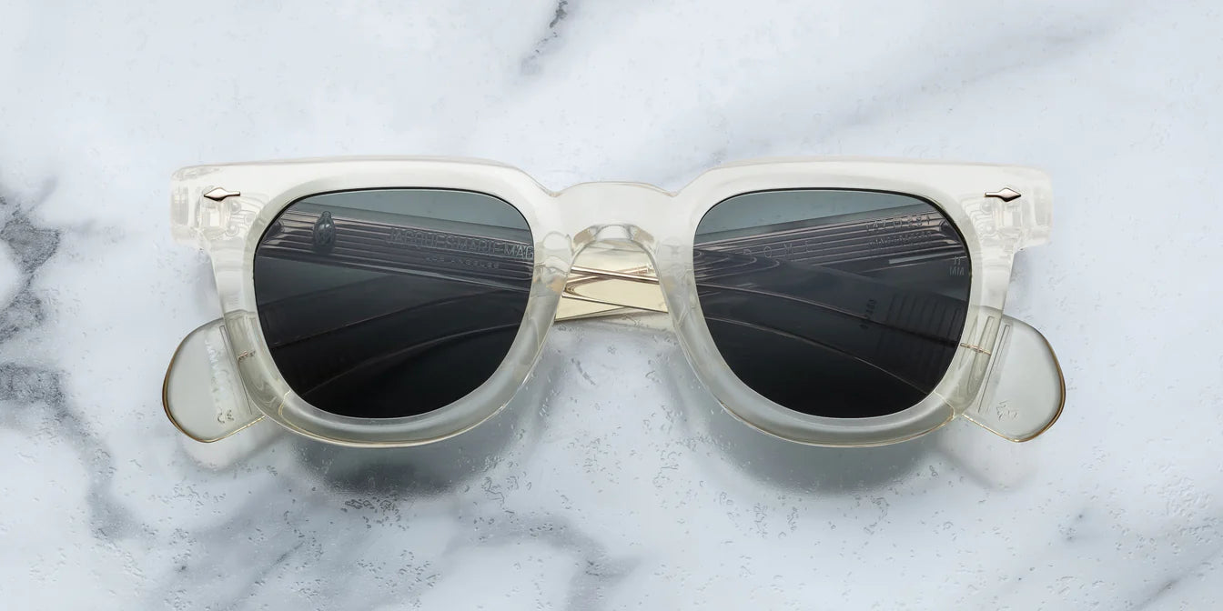 Wayfer style sunglass in champagne JM Vendome colour Brut with signatrue arrow head detail