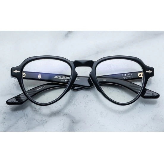 aviator shaped frame in black with crystal inline shell frame 