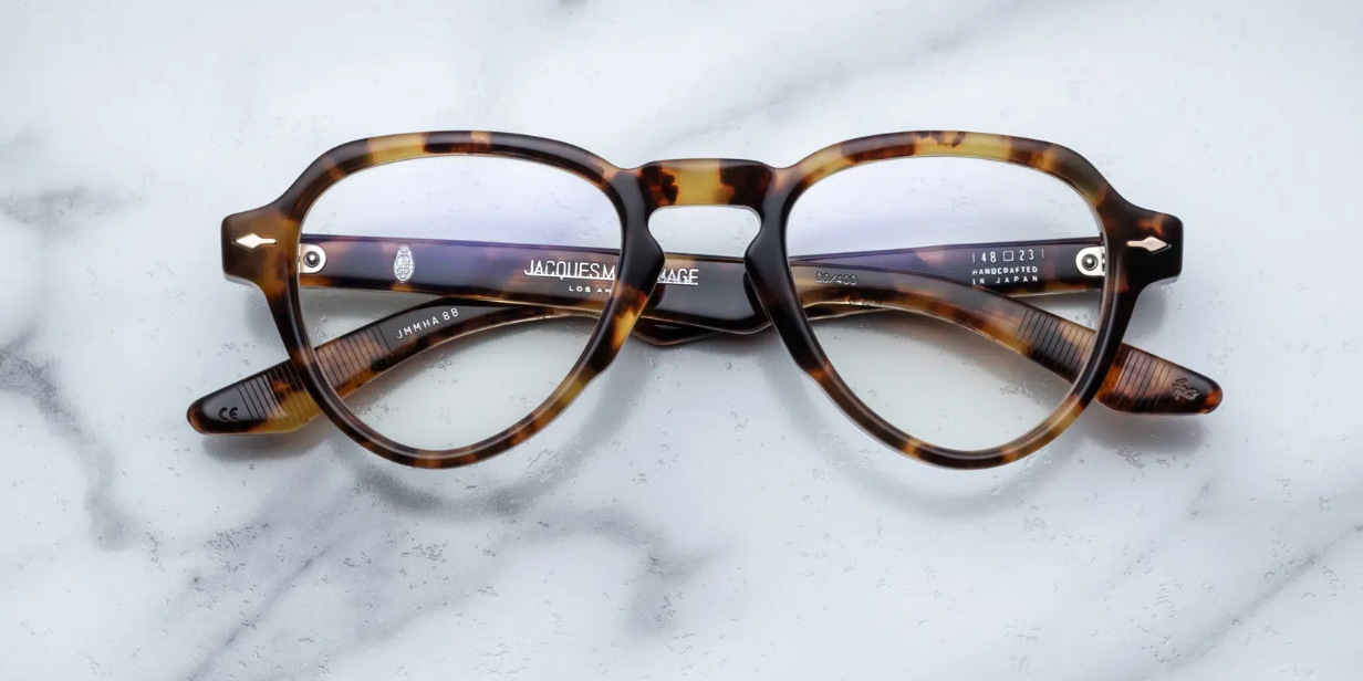 aviator shaped optical frame in tortise shell