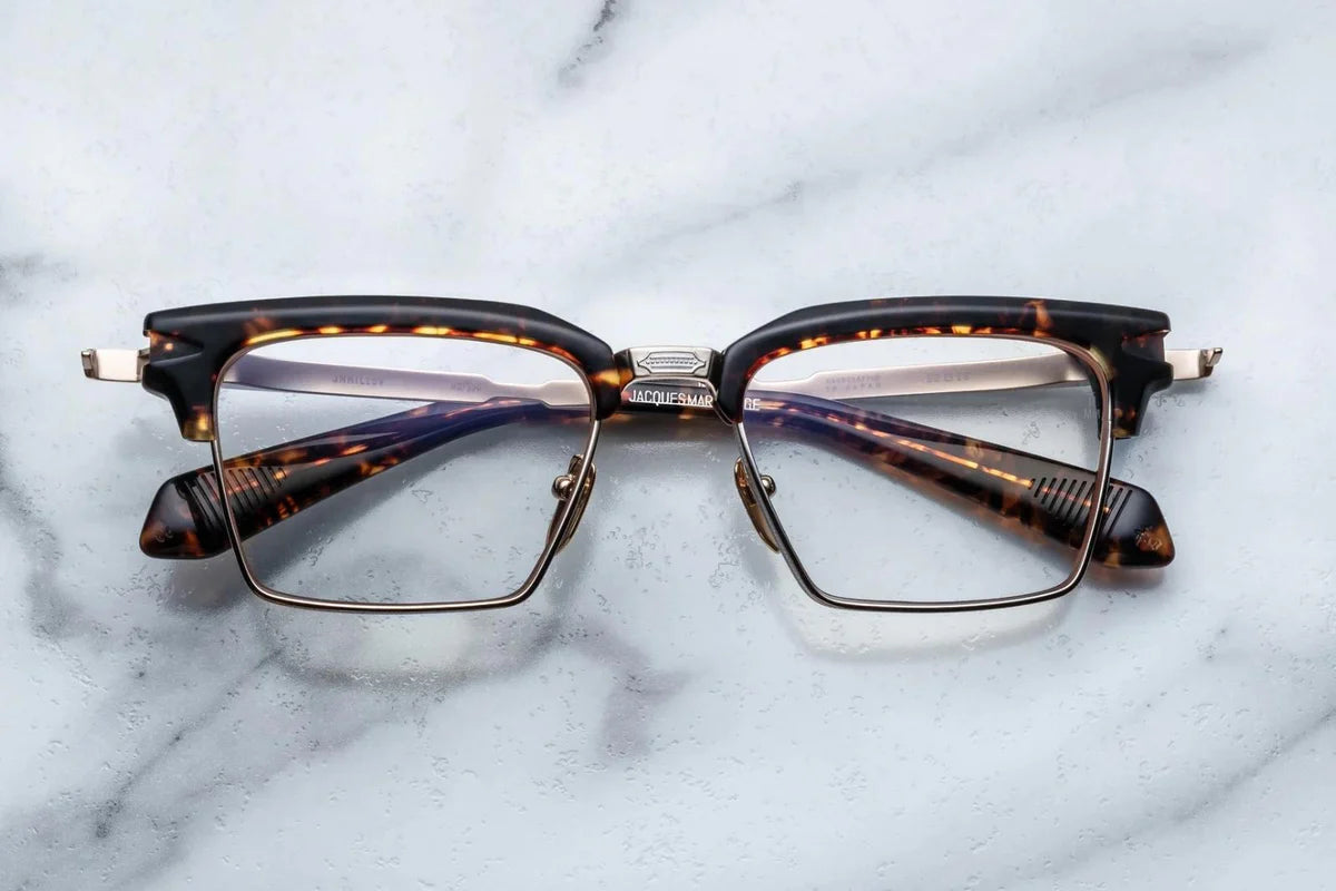 JMM alin beau tortishell top rim with gold bottom rim