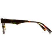 Side view of a mixed colour tortishell frame