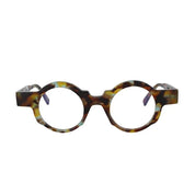 round mottled tortishell glasses