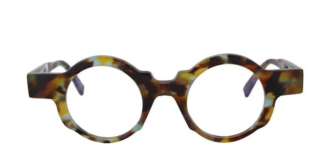round mottled tortishell glasses