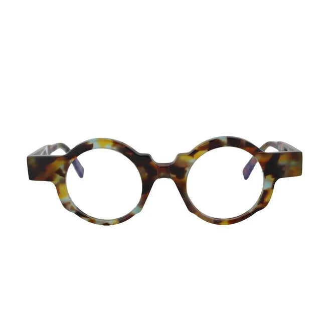 round mottled tortishell glasses