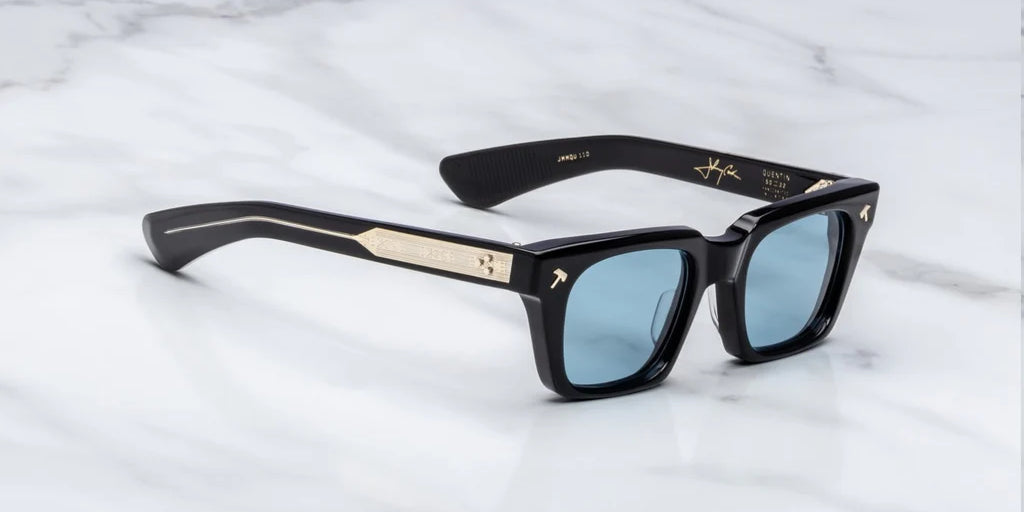 side view of JMM quentin eclipse 2 with silver detail on temples